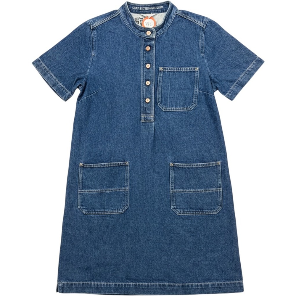 NWT Gap Bettermade Denim Shift Dress The Jeans Redesign Utility Pockets M New